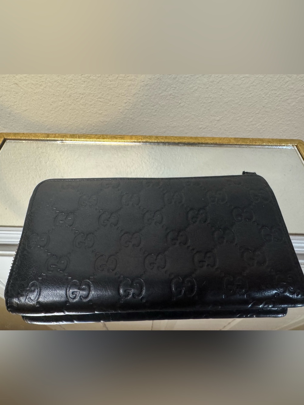 Gucci Black Embossed GG Leather Wallet (Project)